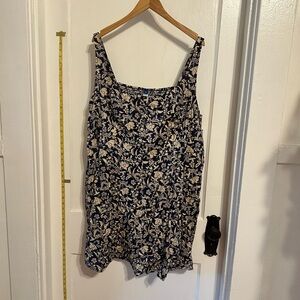 Floral Print Square Neck Dress